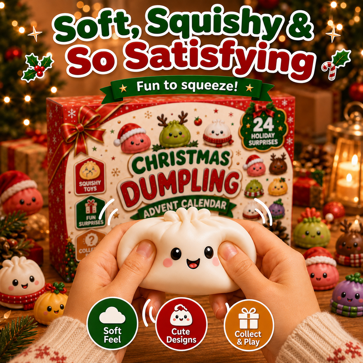 24-Day Christmas Mini Squishies Advent Calendar