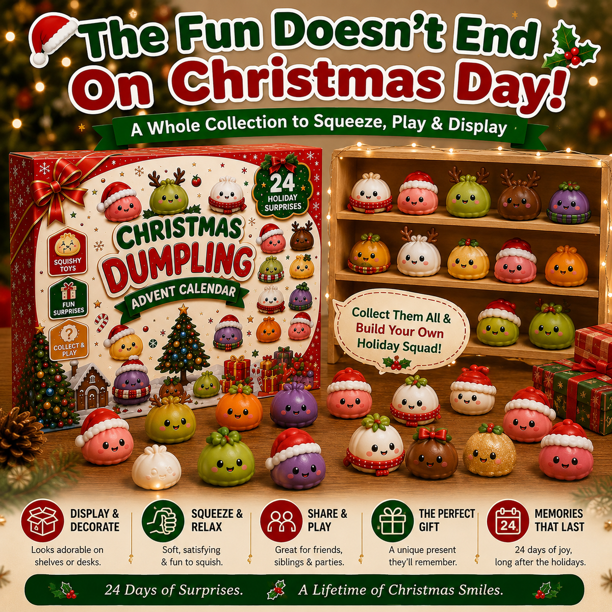 24-Day Christmas Mini Squishies Advent Calendar
