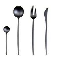 Set de couverts en acier inoxydable doré et argenté de 24 pièces