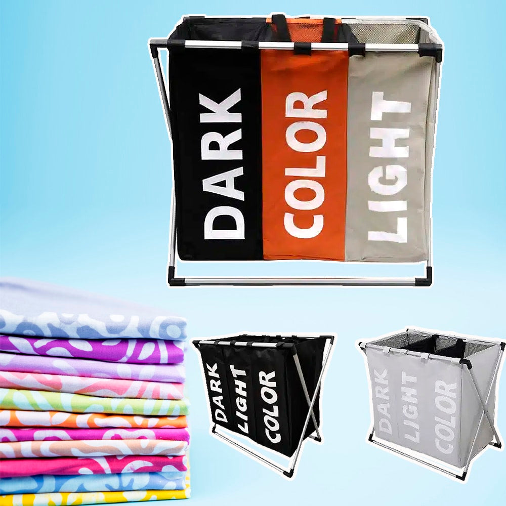 3-Compartment Laundry Hamper