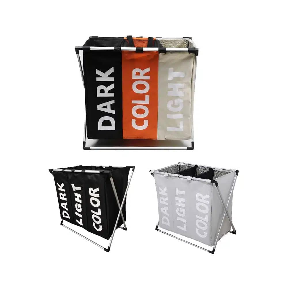 3-Compartment Laundry Hamper