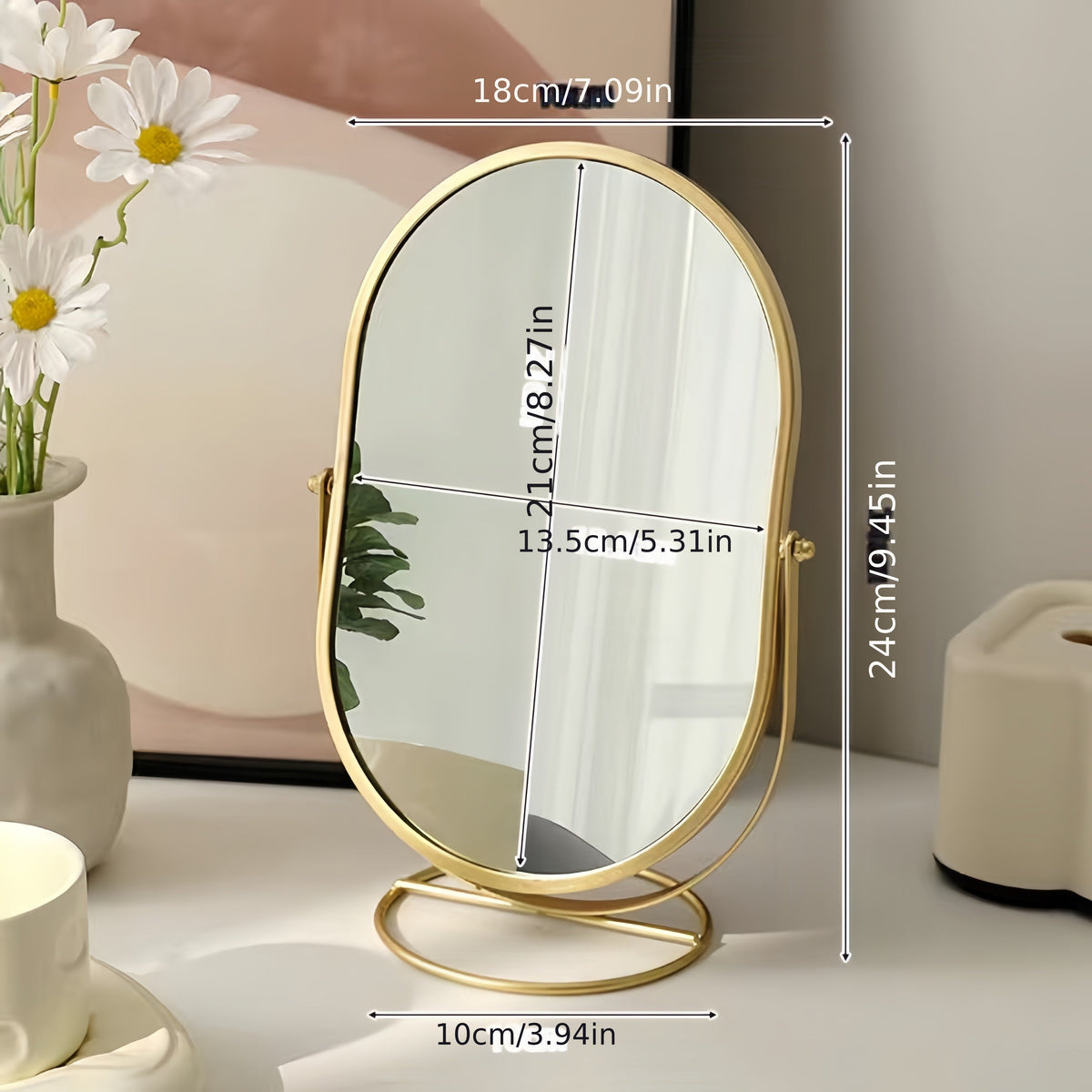 360° Swivel High-Definition Makeup Mirror