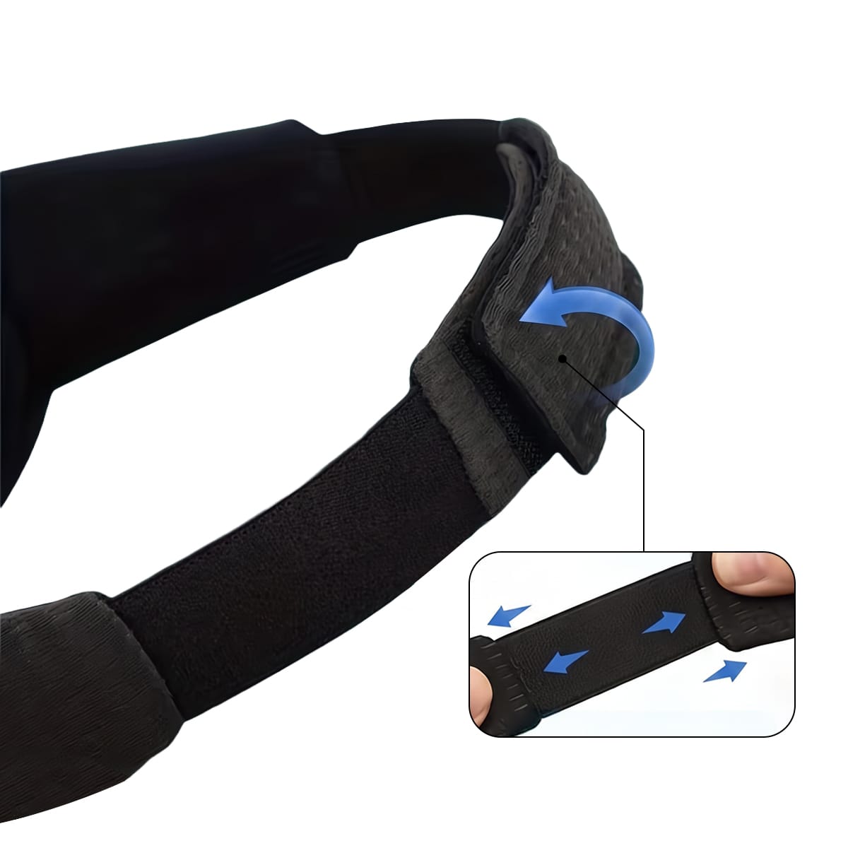 Masque de sommeil en mousse à mémoire de forme profilée 3D et polyester, avec sangle réglable, pour les voyages et le repos