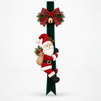 3D Santa and Reindeer Christmas Door Hanging