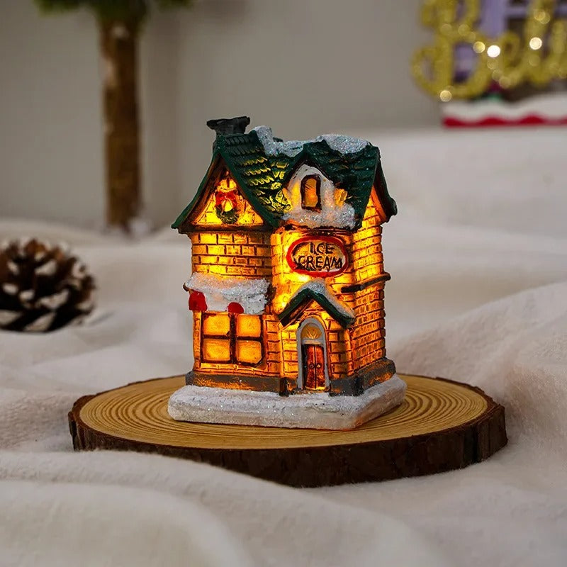 Ensemble de 6 maisons de village de Noël à LED