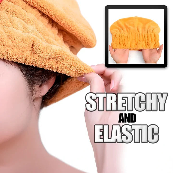 Serviette turban absorbante pour sécher les cheveux à la maison