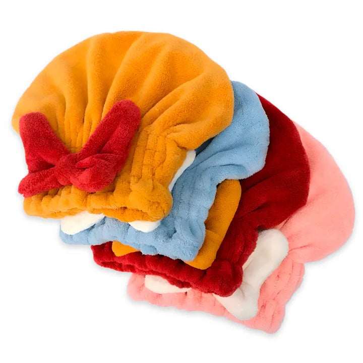 Serviette turban absorbante pour sécher les cheveux à la maison