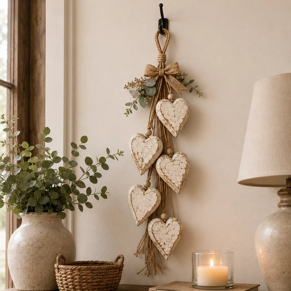 Aesthetic Wall Decor Hanging Glowing Heart Ornament