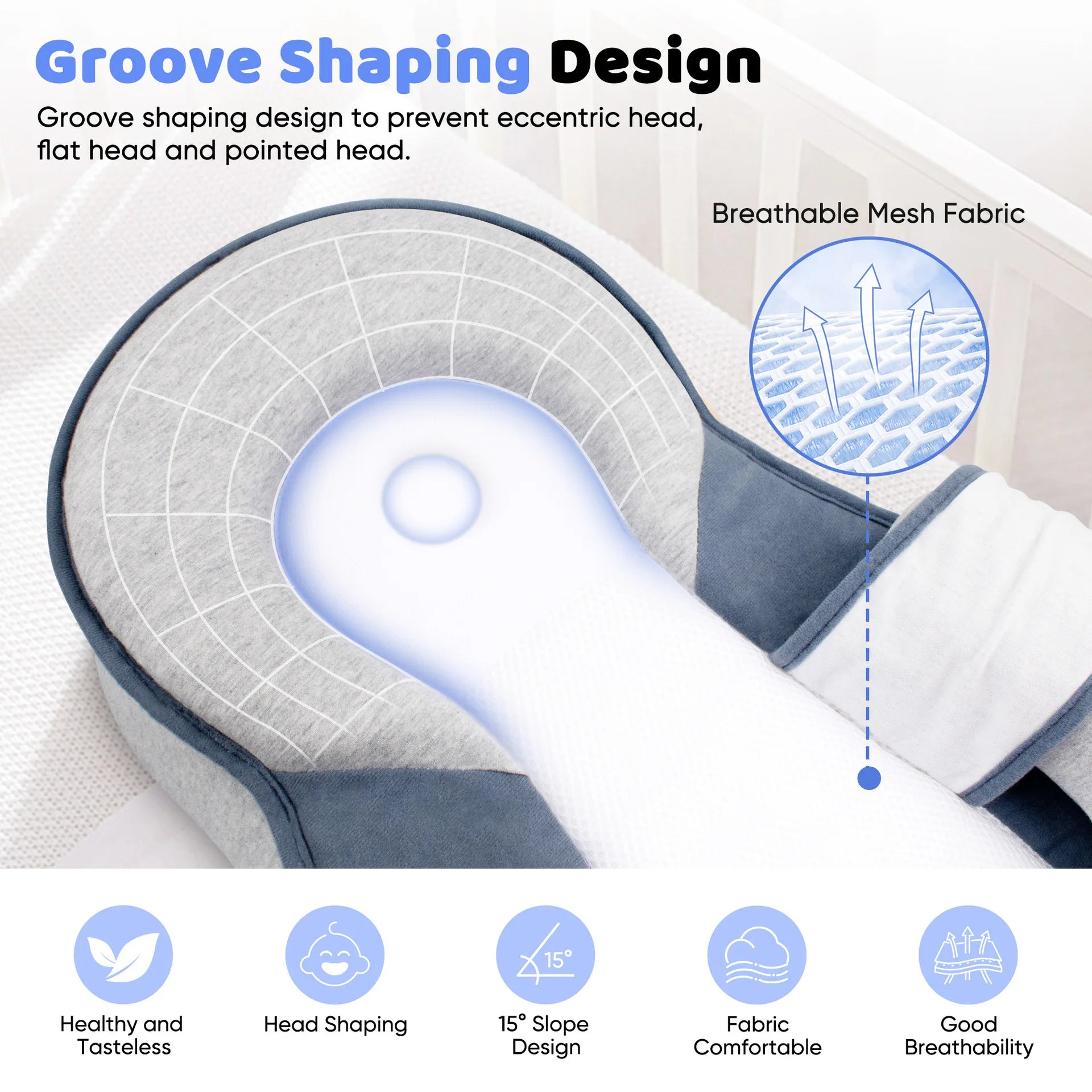 Anti-Reflux Elevated Baby Lounger For Newborns And Infants