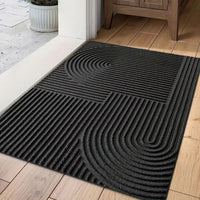 AQUARAY | Tapis d'entrée à motif ondulé - Lavable et absorbant