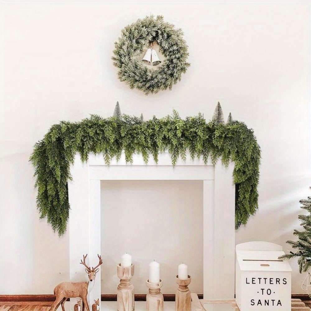 Guirlande de Noël Art déco - ruban de verdure artificielle flexible