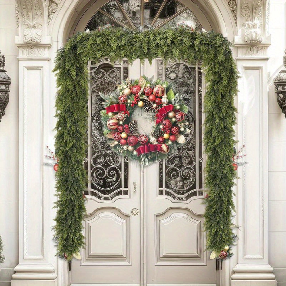 Guirlande de Noël Art déco - ruban de verdure artificielle flexible