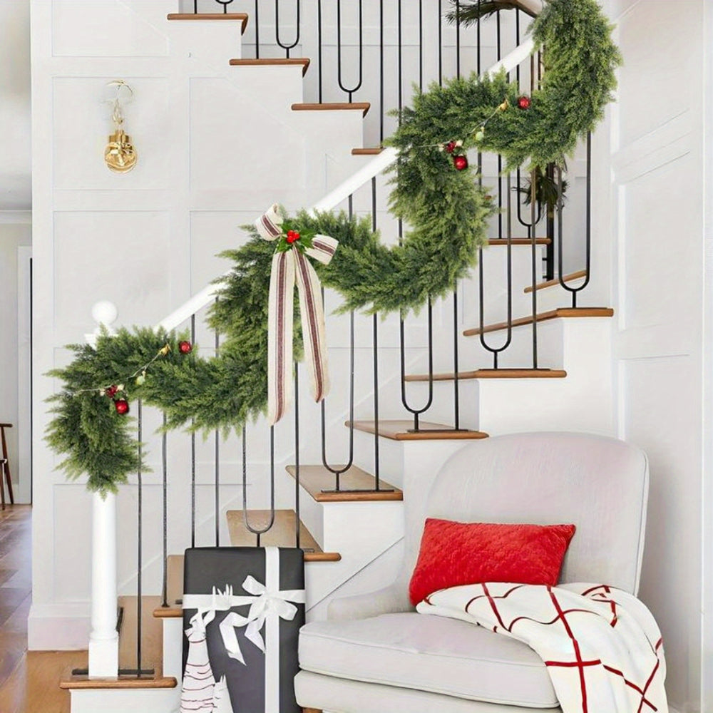 Guirlande de Noël Art déco - ruban de verdure artificielle flexible