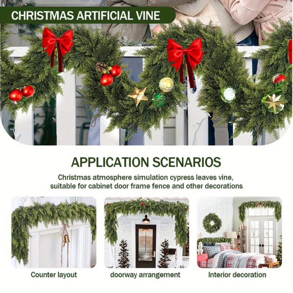 Guirlande de Noël Art déco - ruban de verdure artificielle flexible