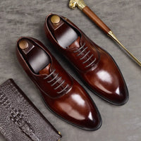 Zapatos de vestir de cuero italiano para hombre para ocasiones formales