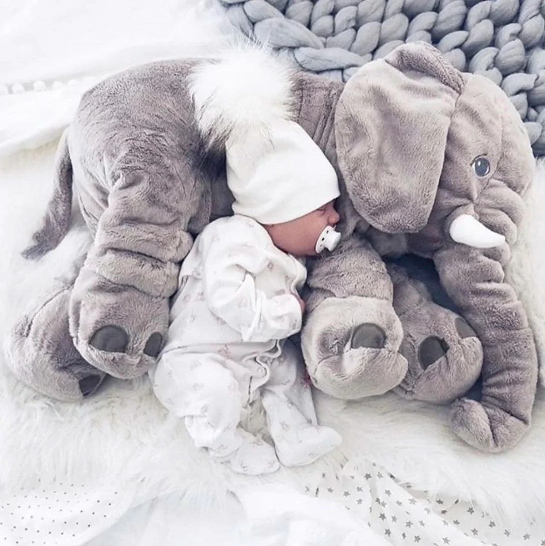 Baby's Soft Elephant Cuddle Buddy Plush Pillow