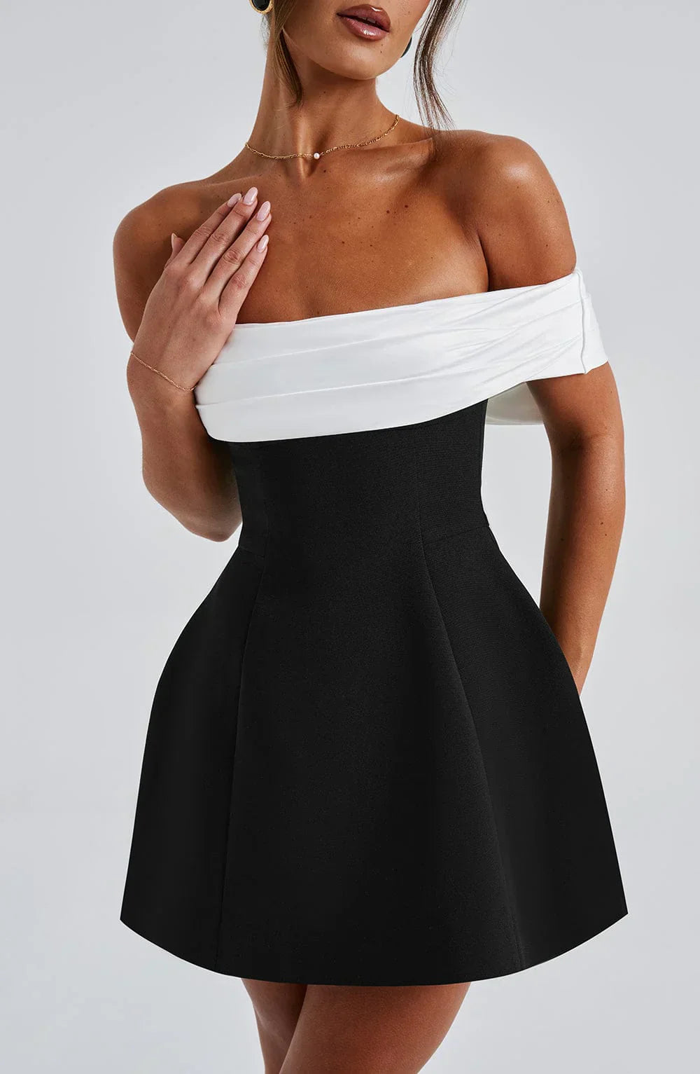 Backless Bow Mini Dress