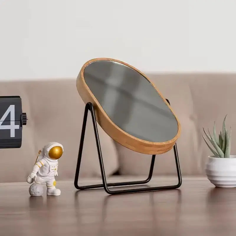 Miroir pivotant en bambou