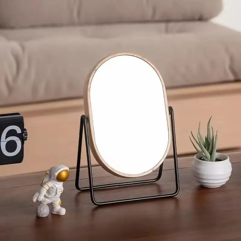 Miroir pivotant en bambou