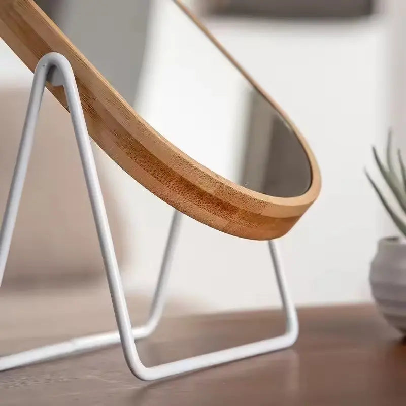 Miroir pivotant en bambou