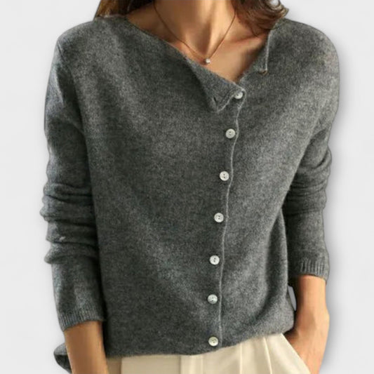 Basic Long-Sleeve Button-Down Cardigan Sweater
