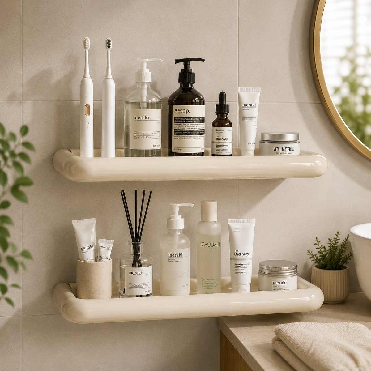 Étagère de rangement pour salle de bains