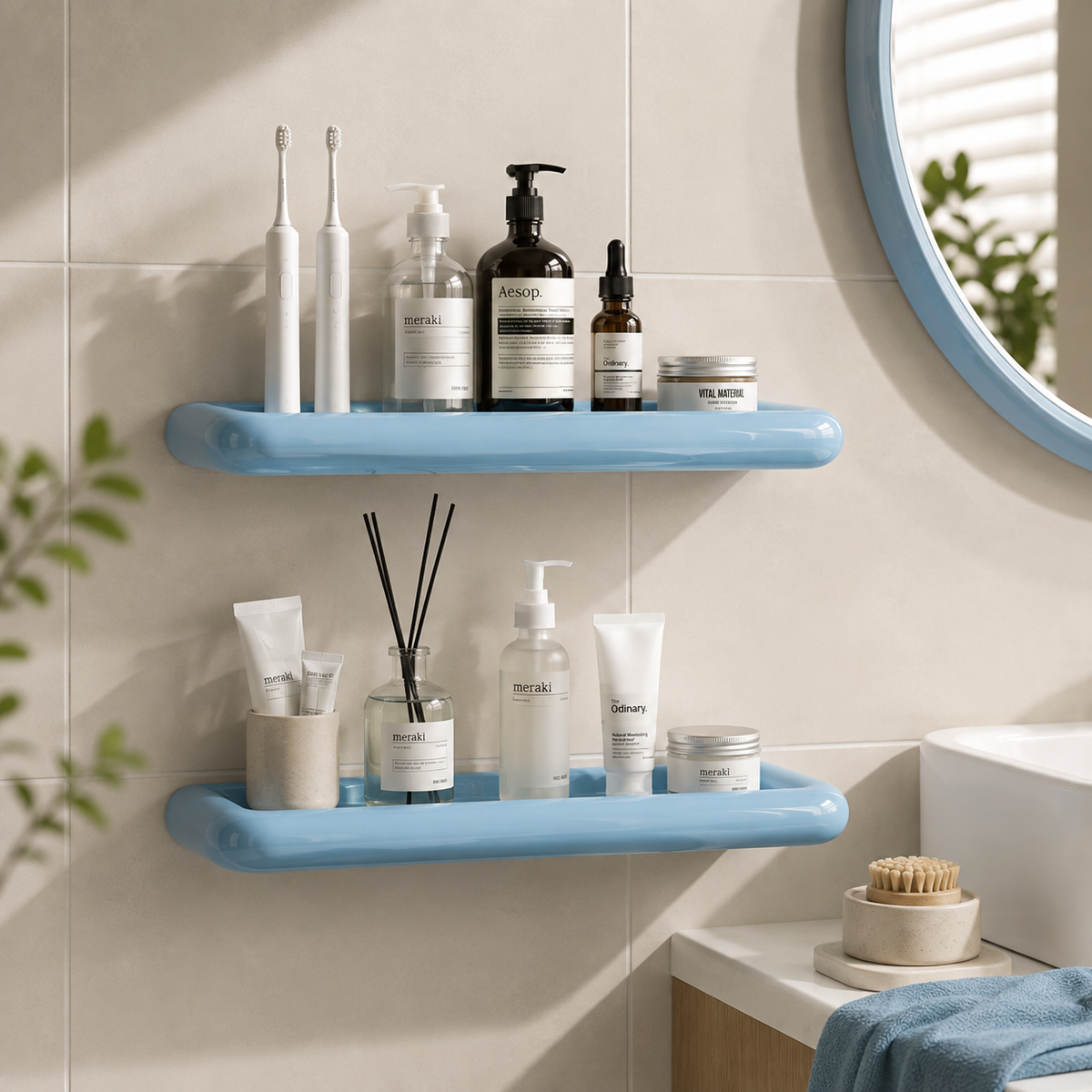 Étagère de rangement pour salle de bains