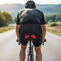BIKERIDE Shorts - Pantalones cortos de ciclismo con acolchado de gel contra el dolor de sillín