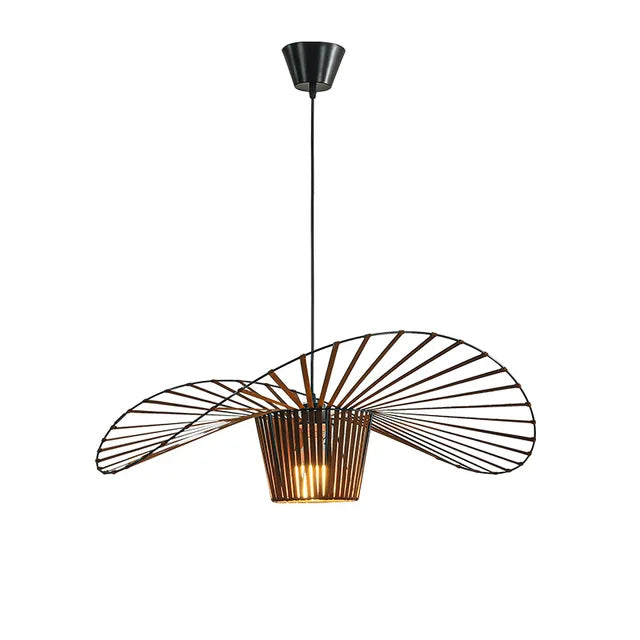 Black Hat-Shaped Pendant Lamp – Modern Elegance