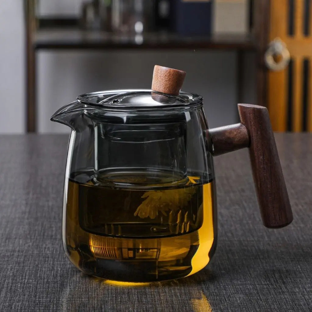 Théière en verre borosilicaté