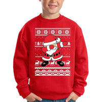 Pull de Noël pour garçon - Pull chaud pour enfant avec joyeux motif du père Noël