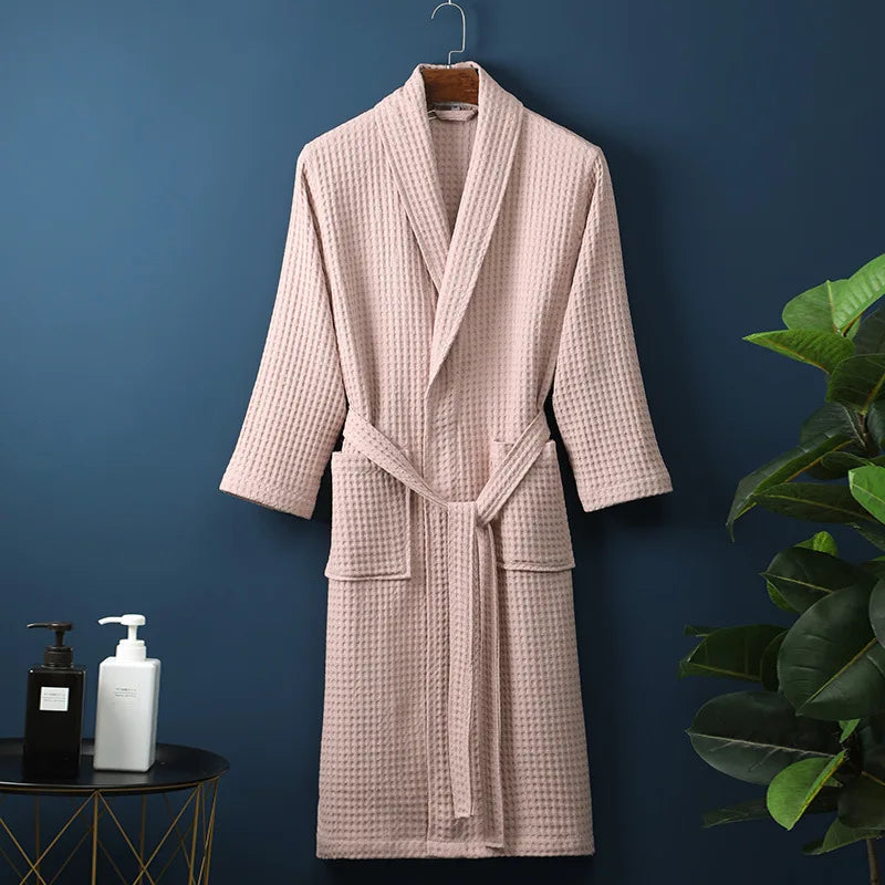 Breathable Cotton Bathrobe for Women & Men - Ultimate Comfort
