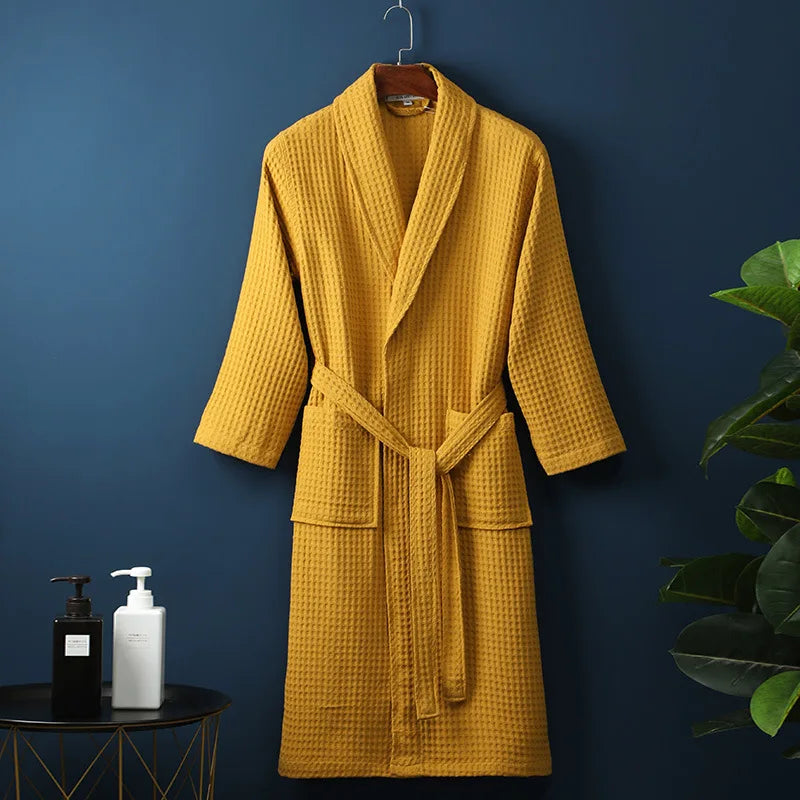 Breathable Cotton Bathrobe for Women & Men - Ultimate Comfort