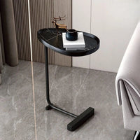 C-Shaped Mobile Side Table for Sofa or Bed