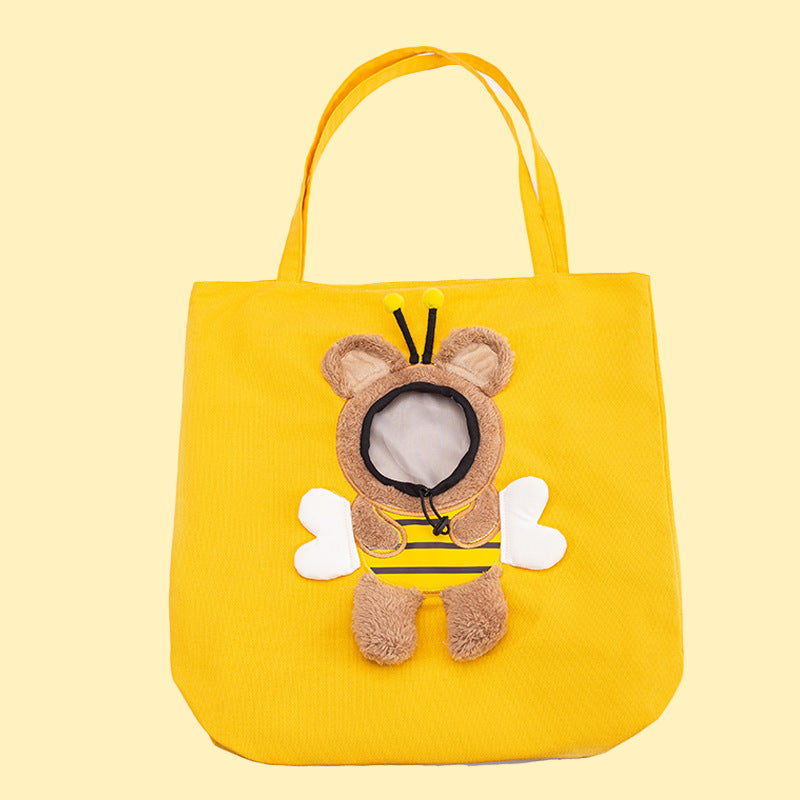 Sac cabas de transport en toile pour chats et petits chiens