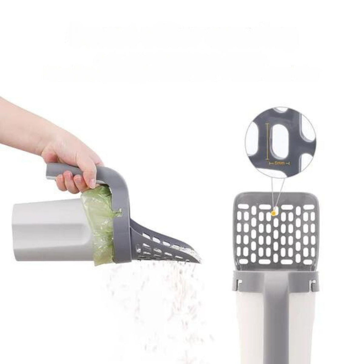 Cat Litter Scoop with Waste Bin | Includes 8 Waste Bag Rolls