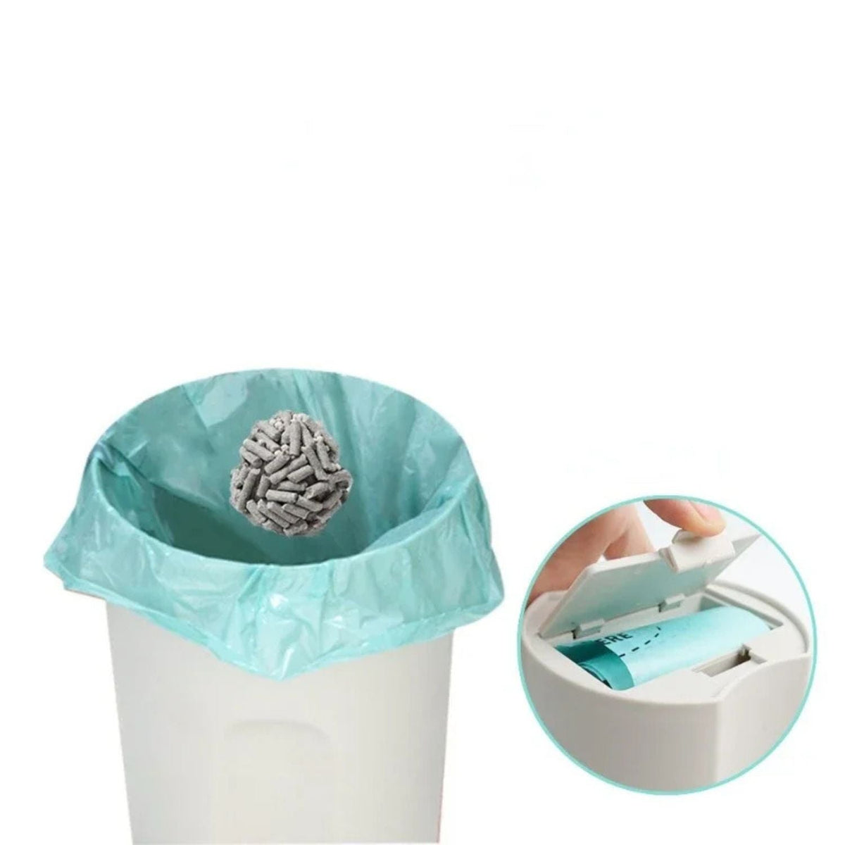 Cat Litter Scoop with Waste Bin | Includes 8 Waste Bag Rolls