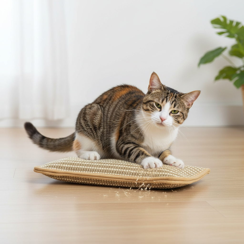 Cat Scratching Pillow with Durable Scratching Surface