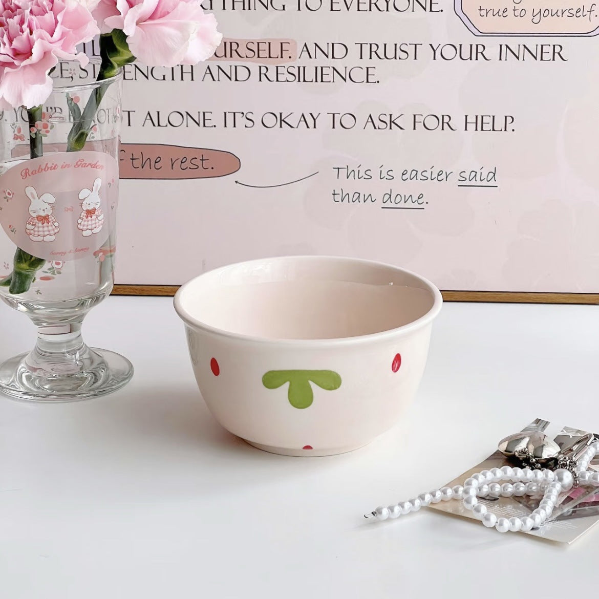 Bol en céramique avec motif de fraises