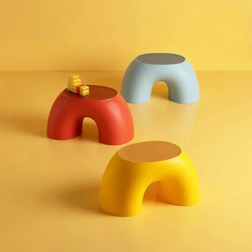 Children's Rainbow-Shaped Plastic Stool