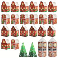 Boîtes de calendrier de l'Avent de Noël – emballage festif en forme de maison en pain d'épices