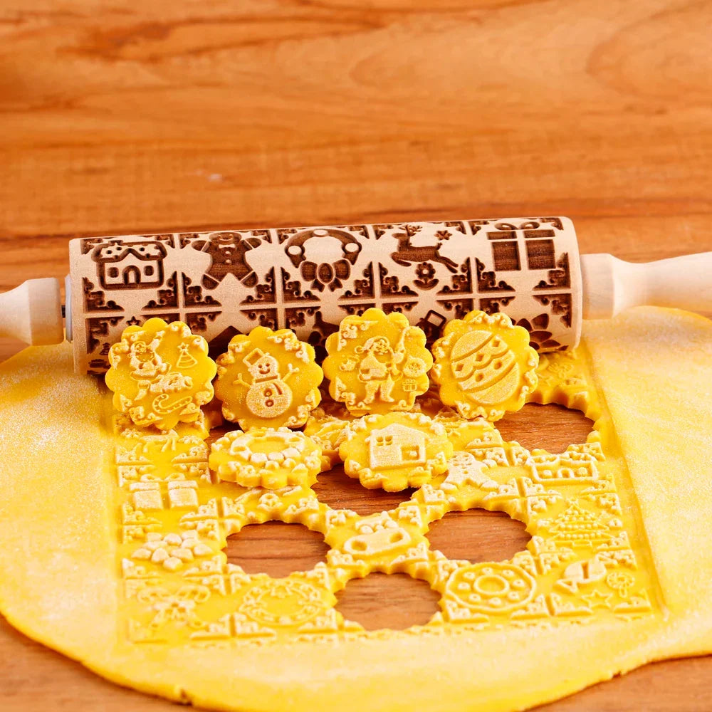 Christmas Embossed Rolling Pin