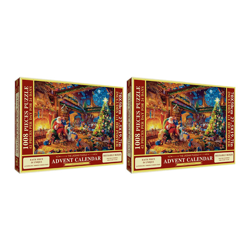 Christmas Jigsaw Puzzle Advent Calendar - 24-Day Countdown