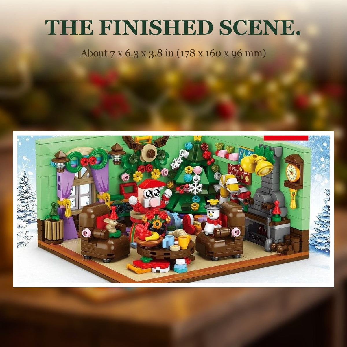 Christmas Room Building Block Advent Calendar, 24 Boxes, 669 Pieces