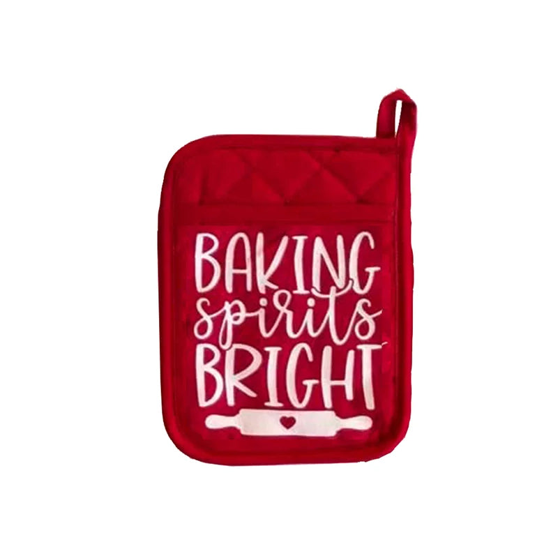 Kit de cuisson avec manique de Noël