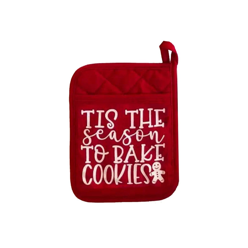 Kit de cuisson avec manique de Noël