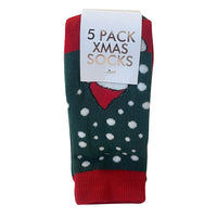 Christmas Socks 5-Pack in Assorted Designs and Colours