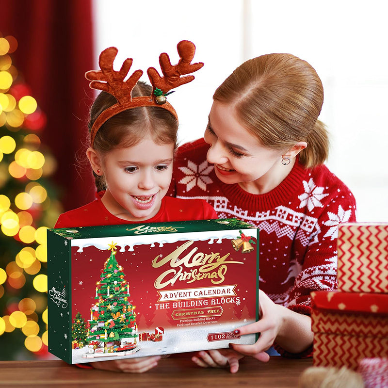 Calendrier de l’Avent sapin de Noël 2026 – Ensemble de construction de décoration de fête à fabriquer soi-même