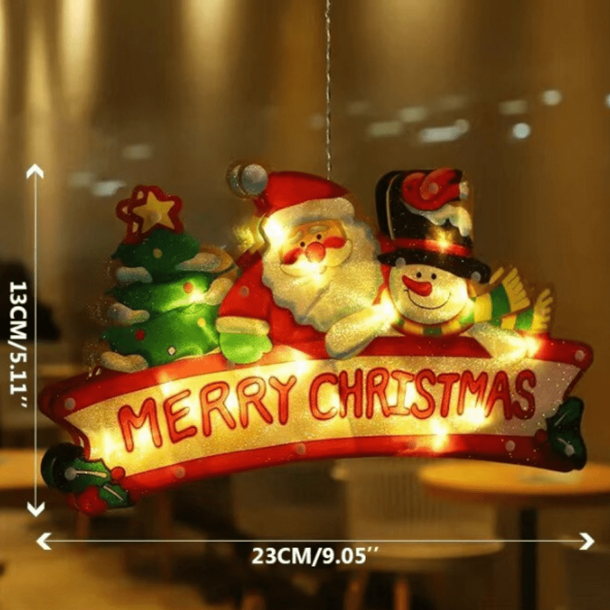 Christmas Window Lights — Compact Double-Sided Warm Indoor & Outdoor Holiday Lighting