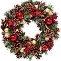 Couronne de Noël avec étoile décorative en houx